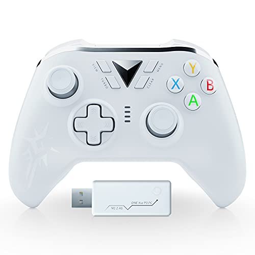 TechKen Controlador inalámbrico para Xbox One, Xbox One, sin cable, 2,4 GHz, control de juego inalámbrico, sin agujero para auriculares, compatible con Xbox One/Xbox One S/Xbox One X/PS3 y PC