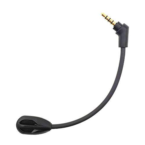 sciuU Micrófono Boom Mic Compatible con Kingston HyperX Cloud Flight/Flight S Cascos de Gaming inalámbricos HX-HSCF-BK, Micrófono Flexible cancelación de Ruido con Conector de 3,5mm