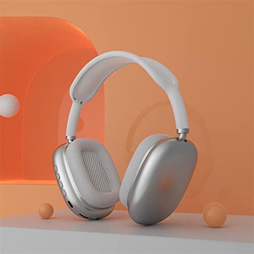 Onseuk Música Auriculares Bluetooth P9 Auriculares inalámbricos HiFi estéreo con micrófono Auriculares Deportivos Auriculares inalámbricos para portátil (Plata)