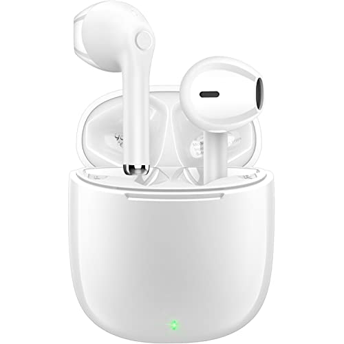 yobola Auriculares Inalámbricos, Auriculares Bluetooth 5.1 HiFi Estéreo, Cascos Inalambricos Bluetooth con Control Táctil, Micrófono Incorporado, IPX5 Deportivos, para Xiaomi Samsung iPhone Huawei