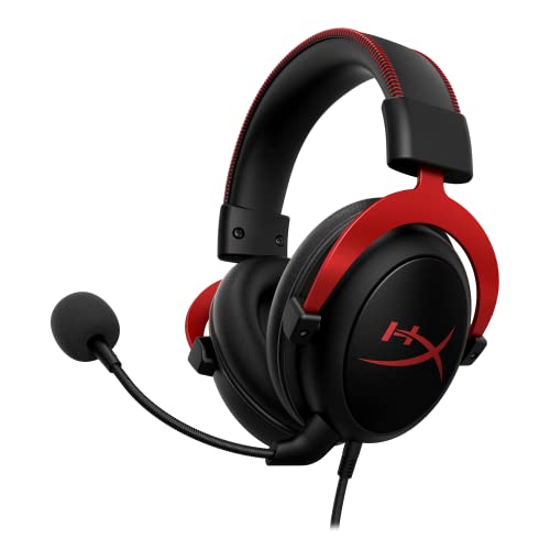 HyperX Cloud II – Cascos de Gaming para PC/PS4/Mac, color rojo