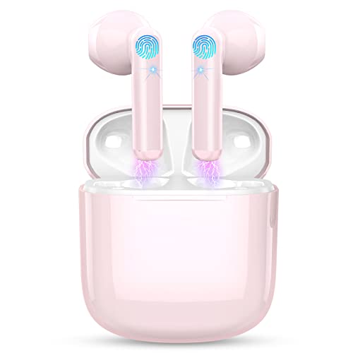 Auriculares Inalámbricos, Mini Auriculares Bluetooth 5.3 con 4 ENC Micrófonos, Cascos Inalambricos HiFi Estéreo e Control Táctil, IP7 Impermeable 35H Cancelación de Ruido In-Ear Bluetooth Auriculares