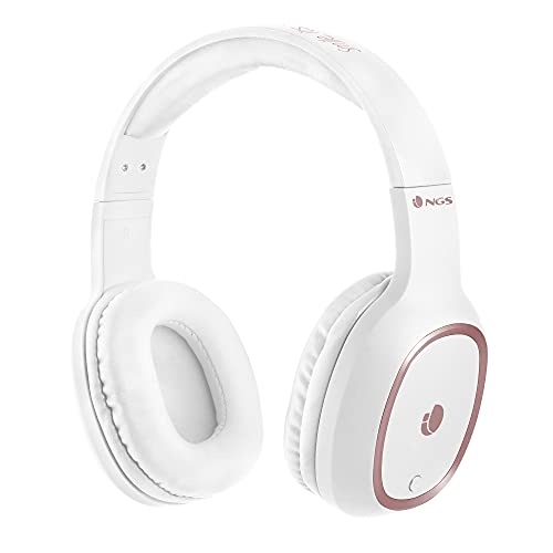 NGS ARTICA Pride White- Auriculares Inalámbricos, Compatible con Tecnología Bluetooth, con Micrófono, Batería de 7 Horas, 20 Hz, Color Blanco