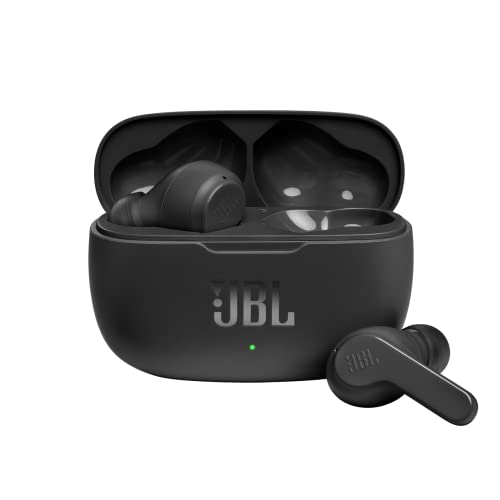 JBL WAVE 200TWS Auriculares inalámbricos intraaurales con sonido JBL Deep Bass, asistente de voz con control táctil y resistencia al agua IPX2 - hasta 20h de música