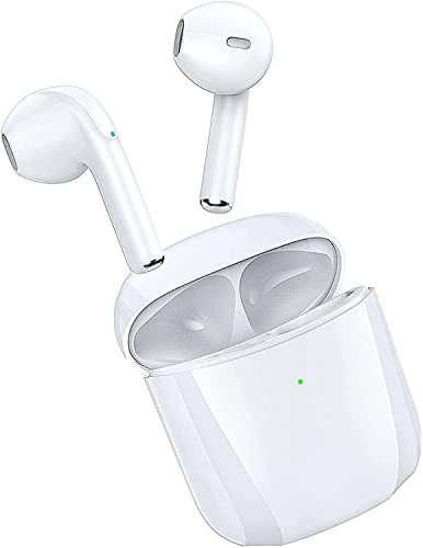 Auriculares Inalambricos, Auriculares Bluetooth 5.3 Sonido Estéreo 3D, 24 Horas de Reproducción Carga Rápida , Control de Volumen, Cascos Inalambricos Resistente al Agua IPX7 para Airpods iOS Android