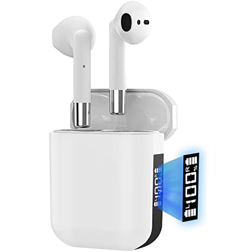 HIWARE Auriculares Inalámbricos, Auriculares Bluetooth HiFi Estéreo, Cascos inalambricos Bluetooth IPX5 Impermeables, IP7 Impermeable 24H Cancelación de Ruido In-Ear Auriculares, Pantalla LED, USB-C