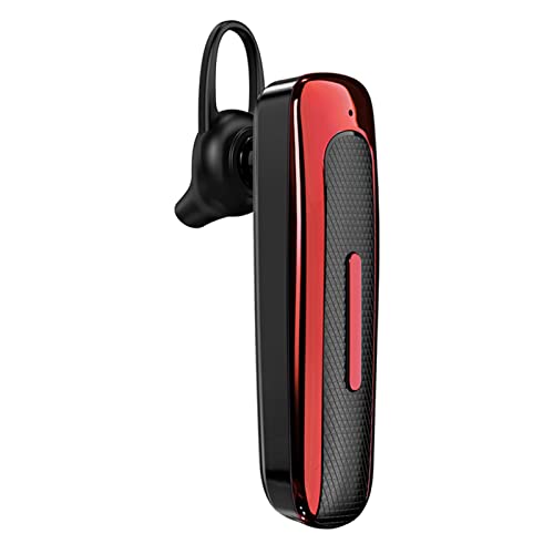 Yunxwd E1 Auriculares Bluetooth manos libres para negocios, aislamiento de ruido, inalámbricos, estéreo, para deportes, correr, fitness, negocios, trabajo (rojo y negro)