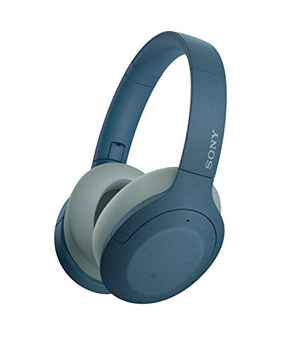 Sony WH-H910N - Auriculares inalámbricos (Bluetooth, Cancelación de Ruido, LDAC, hasta 35h de batería, Hi-Res Audio, h.Ear on, Sonido adaptativo, tecnología de Sensor de Ruido Dual, DSEE HX) Azul