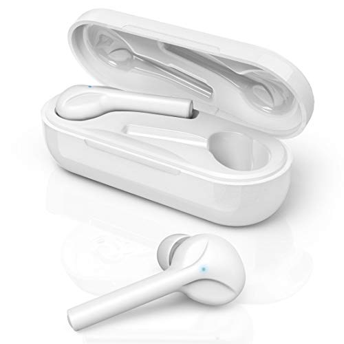 Hama Auriculares Bluetooth inalámbricos (Auriculares in-Ear, Auriculares ultraligeros, sin Cables, Auriculares inalámbricos con Control de Voz, Control táctil y micrófono), Color Blanco