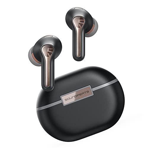 SoundPEATS Capsule3 Pro Auriculares Inalámbricos, Auriculares Bluetooth de Hi-Res Audio con LDAC, Auriculares Híbridos con Cancelación Activa de Ruido, 6-Mic para Llamadas, Modo de Juego, Total 52 H