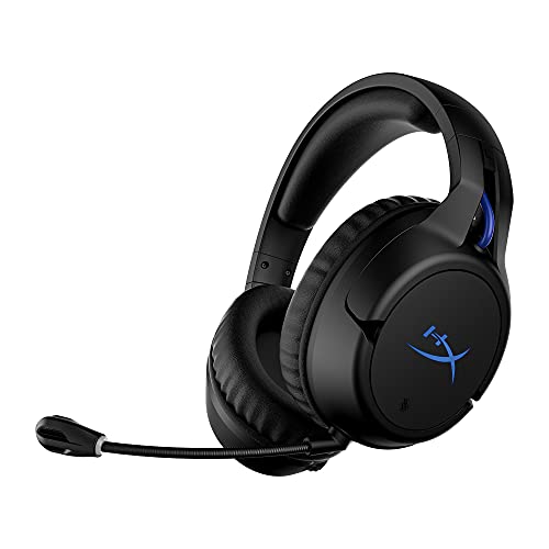 HyperX Cloud Flight – Auriculares inalámbricos para jugadores de PS5 y PS4, hasta 30 horas de batería, almohadillas para los oídos de espuma viscoelástica, micrófono con cancelación de ruido