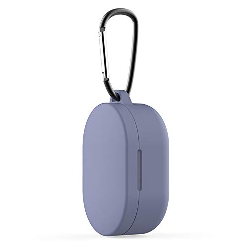 Yunobi Funda de silicona inalámbrica Bluetooth para auriculares a prueba de golpes con gancho de llavero para Xiaomi Redmi Airdots