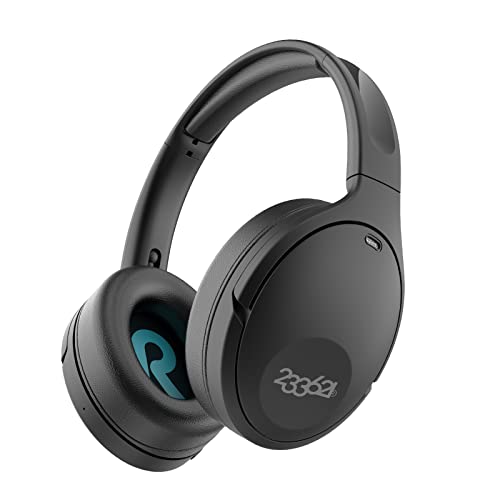 233621 Cascos Inalambricos Bluetooth 100 Horas de Reproducción, Auriculares Cancelacion Ruido con Sonido HiFi y Micrófono Incorporado, Headphones Plegables para Uso Diario (Negro)