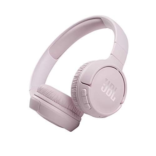 JBL TUNE 510BT – Auriculares inalámbricos on-ear con tecnología Bluetooth, ligeros, cómodos y plegables, hasta 40h de batería, Siri y Asistente de Google, con conexión multipunto, rosa