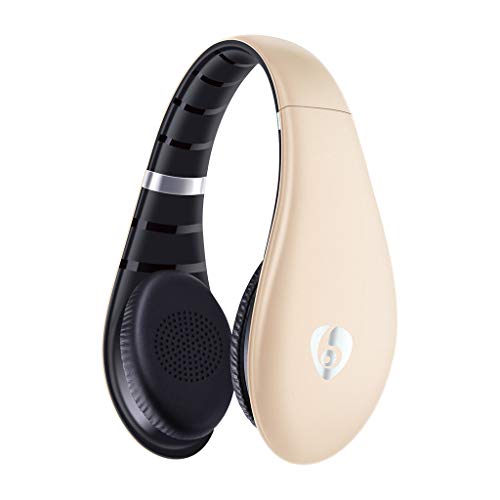 Yowablo Auriculares estéreo inalámbricos con soporte para tarjeta TF y Bluetooth, para LOL(dorado)