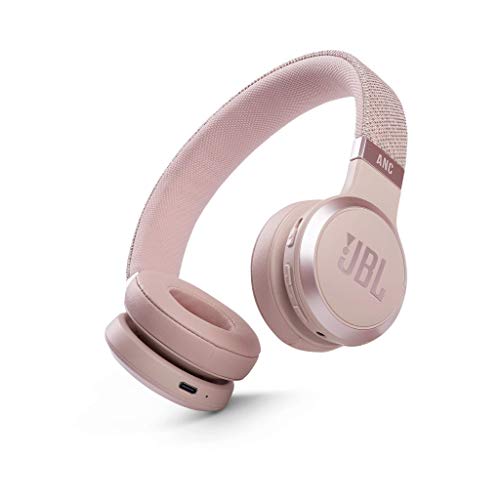 JBL LIVE 460NC - Auriculares supraaurales inalámbricos con cancelación adaptativa de ruido, tecnología Bluetooth, hasta 50h de batería sin NC, asistente de voz y conexión multipunto, rosa