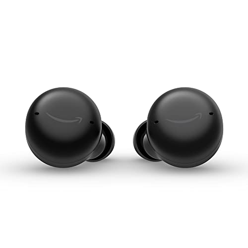 Echo Buds (2.ª generación) | Auriculares inalámbricos Bluetooth con Alexa, cancelación activa del ruido, micrófono integrado, IPX4 impermeable | Negro