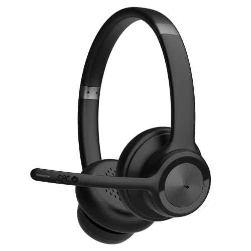 SPC Dreamer Pro – Auriculares inalámbricos Profesionales con micrófono, 40h batería, Bluetooth 5.0, cancelación de Ruido, Doble conexión simultánea, Color Negro