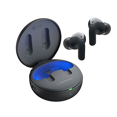 LG Tone Free DT90Q Auriculares in-Ear Bluetooth con Sonido Dolby Atmos, tecnología Meridian, ANC (cancelación de Ruido Activo) y UVnano+, Negro [Modelo año 2022]