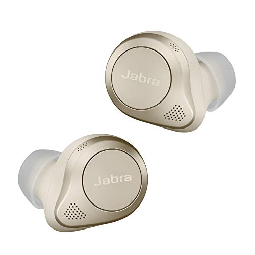 Jabra Elite 85t - Auriculares Inalámbricos True Wireless con cancelación activa de ruido avanzada, batería de larga duración y potentes altavoces, Estuche de carga inalámbrica, Oro Beige, Talla Única