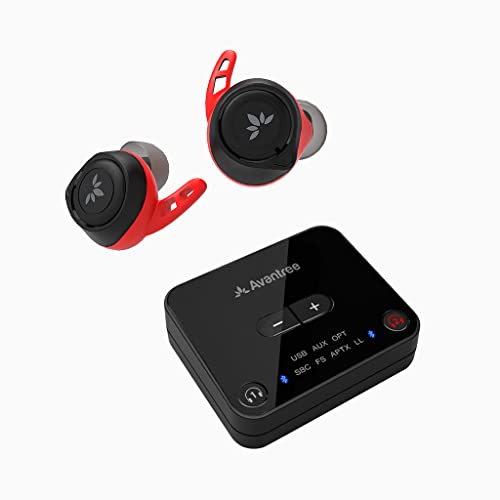 Avantree HT4106 - Auriculares inalámbricos para Escuchar TV con 8 Horas de Tiempo de reproducción Bluetooth, compatibilidad Universal con televisión y diseño de Auriculares para oídos más Grandes