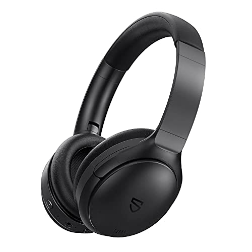 SoundPEATS Auriculares Inalámbricos Diadema, A6 Auriculares Bluetooth 5.0 Reducción de Ruido Activo SupraAuricular con Micrófono Audio Estéreo, Ligero y Plegable, 30 Horas de Automonía