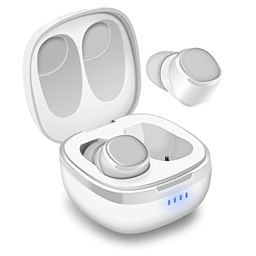 August Auriculares Inalámbricos Bluetooth 5.0 Sonido Estéreo EP800 - True Wireless Earbuds con Dual Micrófonos IPX6 Impermeable Mini Twins In-Ear Auriculares - 550mAh Caja de Carga Portátil