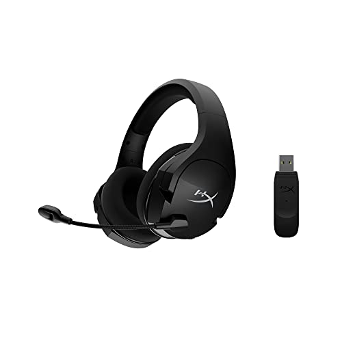 HyperX Cloud Stinger Core –Auriculares inalámbricos ligeros para juegos, DTS Headphone:X spatial audio, para PC