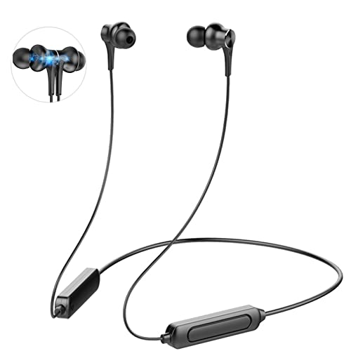 ILamourCar Auriculares In Ear, Auriculares Magnéticos Deporte con Micrófono, Auriculares Bluetooth 5.0 Inalámbricos Magnéticos, para iPhone,Samsung, LG, Huawei etc