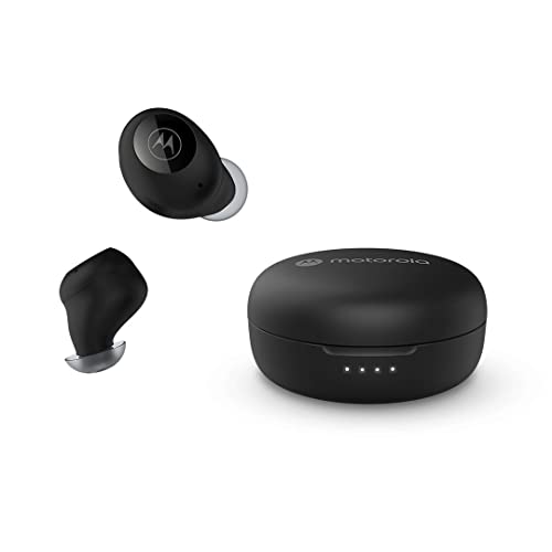 Motorola Sound Moto Buds 150 - Auriculares inalámbricos - Bluetooth - Resistente al agua y al sudor - Control táctil - 18 horas de reproducción - Negro