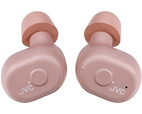 JVC HA-A10T-P-E. Auriculares Truly Wireless. hasta 14h de batería. Asistente de Voz. Almohadillas adaptables. Ajuste Seguro y cómodo. Estuche/Cargador Incluido. Color Rosa