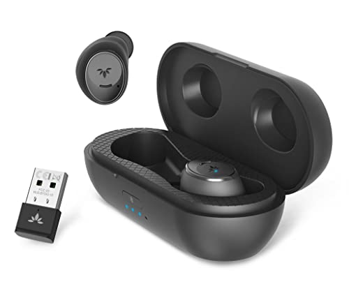 Avantree Ace 130T Auriculares Inalámabricos PC Ordenador portátil con Adaptador USB, Enchufe y juegue,Gran Audio Adaptable aptX, Bluetooth 5.2 micrófono con Cancelación de Ruido Llamadas claras, 36h