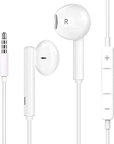 Frigidaire Auriculares In Ear, Auriculares con Cable y Micrófono Headphone Sonido Estéreo，Cascos Musica con Graves Potentespara Todos los Dispositivos de Auriculares de 3,5 mm