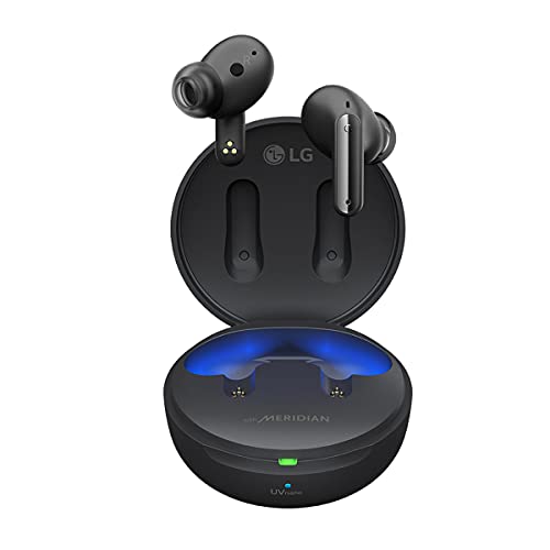 LG TONE FP8 - Auriculares True Wireless, Bluetooth 5.2, Sonido Meridian, Conversor Inalámbrico, Cancelación Ruido, Autolimpieza Luz Ultravioleta Uvnano, Protección IPX4, 3D Sound Stage, Color Negro