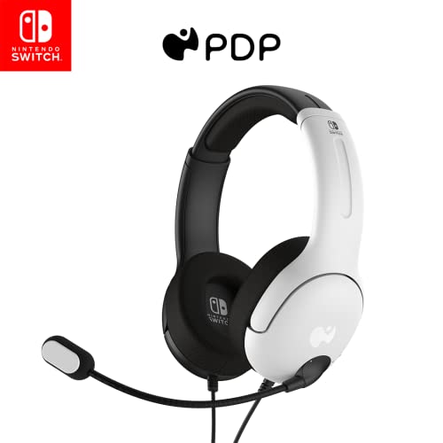 PDP - PDP Gaming LVL40 Wired Stereo Gaming Headset: Black & White (Nintendo Switch)