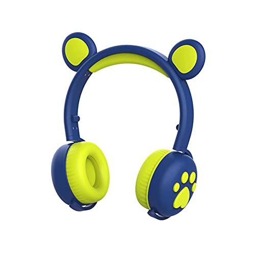 Auriculares inalámbricos con luz LED, con cancelación de ruido sobre la oreja, auriculares para niños, para niñas