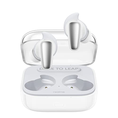 realme Buds Air 3S Auriculares Inalambricos con Microfono, Auriculares Cancelacion Ruido Activa, Resistencia al Agua IPX5, Bluetooth 5.3 Bateria Larga, Auriculares Inalambricos para Correr, Blancos