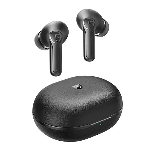 SoundPEATS Auriculares Inalámbricos Life, Auriculares Bluetooth 5.2 con Reducción de Ruido ENC, 4 micrófono 12mm Driver, Restablecimiento de Una Tecla del Estuche de Carga, Total 25 Horas