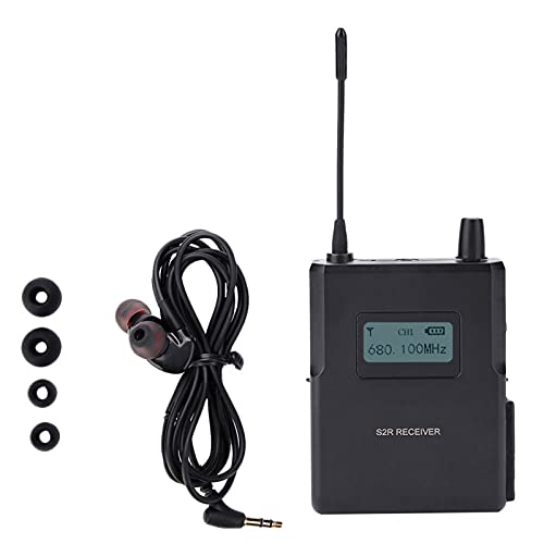 KOSDFOGE Sistema De Monitor De Oído Inalámbrico, Receptor De Monitor De Escenario Personal, 561-568Mhz 1/4 De Longitud De Onda para Músicos De Grabación De Estudio De Escenario