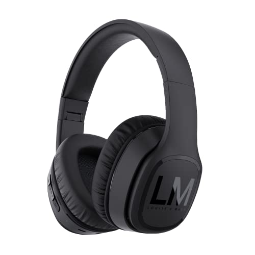 Auriculares Inalámbricos Bluetooth, Louise&Mann Auriculares Diadema Bluetooth, Cascos Plegables con Micrófono Incorporado, 30 Ore de Reproducción, Almohadillas Suaves con Su Estuche para Móvil,PC,TV