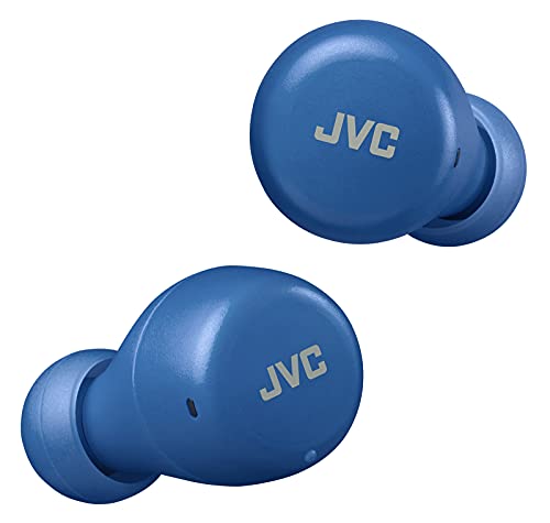 JVC Gumy Mini True Wireless Earbuds [Amazon Exclusive Edition] Auriculares Inalámbricos, Bluetooth 5.1, ResistenciaAgua (IPX4), Gran Duración de la Batería (hasta 15 Horas) - HA-Z55T-A (Azul)