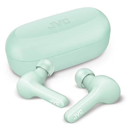 JVC HA-A7T Gumy - Auriculares inalámbricos por Bluetooth con hasta 15 horas de duración de la batería y resistencia al agua IPX4 en color verde menta