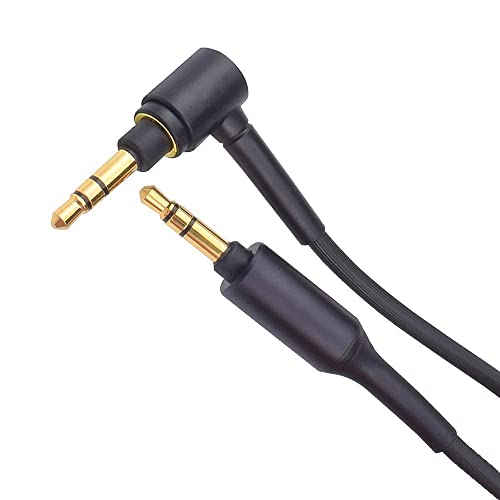 Cable auxiliar de repuesto para auriculares WH-1000X compatible con Sony MDR-XB950BT MDR-1000X WH-1000XM2 WH-1000xm3 WH-CH700N MDR-100ABN MDR-1A MDR-1ADAC MDR-XB950N1 Auriculares inalámbricos (negro)