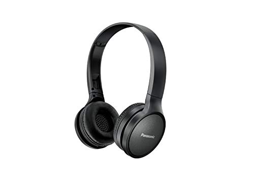 Panasonic RP-HF410BE-K -Auriculares Inalámbricos Minimalistas (Bluetooth, Unidad Control 30 mm, Imán de Neodimio, Plegable, 20h Duración, Control Voz, Carga Rápida), Color Negro