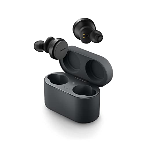 Philips TAT8506BK Auriculares verdaderamente inalámbricos, con cancelación de Ruido Pro, con Doble micrófono y Control táctil, conectividad multipunto Bluetooth, 35 Horas de Juego, Negro