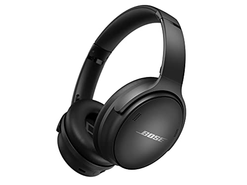 Bose QuietComfort 45 Auriculares inalámbricos Bluetooth con cancelación de ruido y micrófono para llamadas, negro