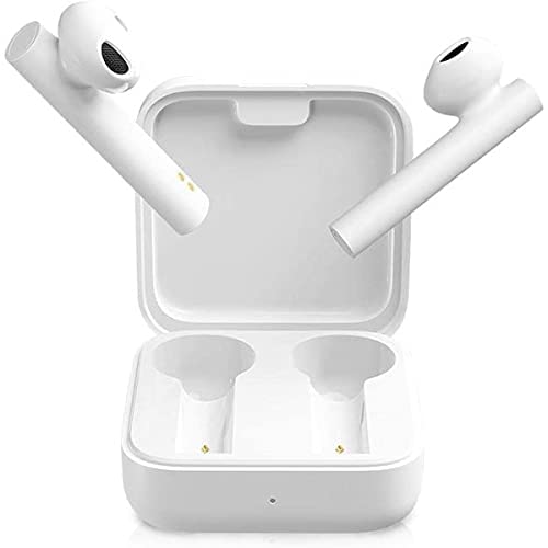 Xiaomi Mi True Wireless Earphones 2 Basic Auriculares Inalámbricos Bluetooth, Control Tactil Auricular, Bluetooth 5.0, Estéreo, Micrófono Dual Reducción de Ruido de Llamada, Blanco