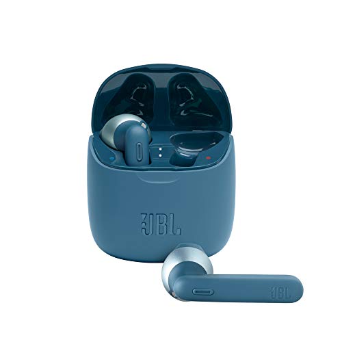 JBL Tune 225 TWS Auriculares intraaurales True Wireless con Bluetooth, Sonido Pure Bass y modo Dual Connect, hasta 25 hrs de música con estuche de carga, azul