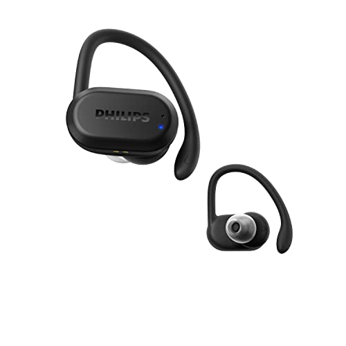 Philips Auriculares Deportivos, TAA7306/00, inalámbricos (intrauditivos) Ideal para Deporte, Monitor de Ritmo cardíaco, Resistente al Agua, hasta 24 Horas de reproducción, Micrófono Integrado