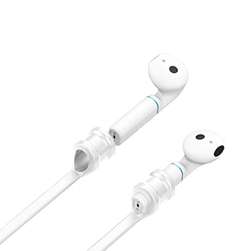 Amial Europe - Correa Compatible con Huawei FreeBuds 3 3i [Longitud Extra 70cm] Strap Anti-perdida Cordaje Protector para Auriculares Inalámbricos Bluetooth (Blanco)